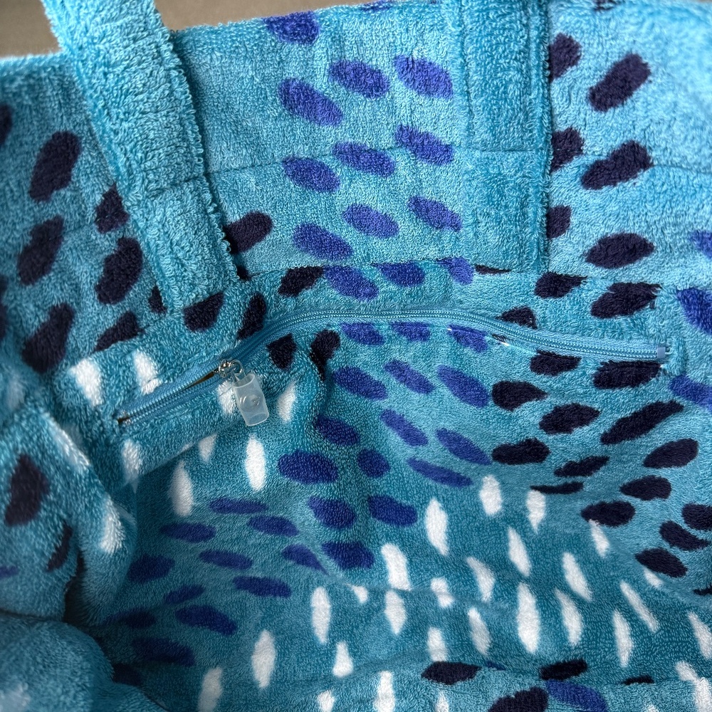 Goyard Ltd Edition Turquoise Blue Terry Cloth Sponge Beach Bag - La Place - Picture 5 of 8